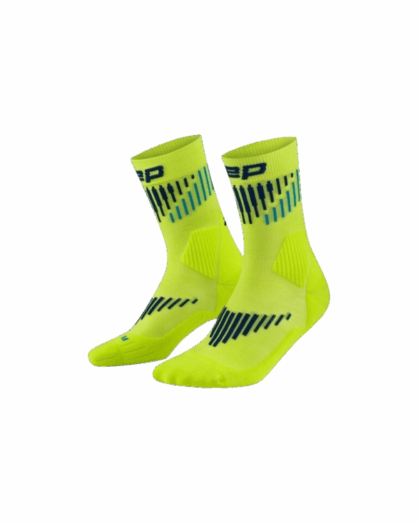 CEP CORE RUN MERINO SOCKS MID CUT 3.0 Herren LIME/BLUE Gr. 39-42
