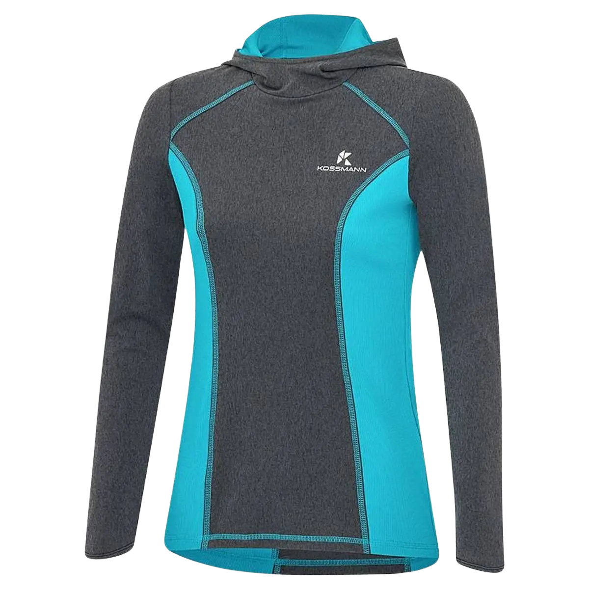 KOSSMANN CORVARA C-KAPUZENTOP LAUFOBERTEIL Damen Blau XS