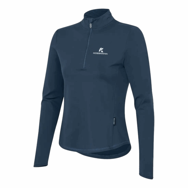 KOSSMANN ECOLINE ZIPNECK TOP Damen Blau XL