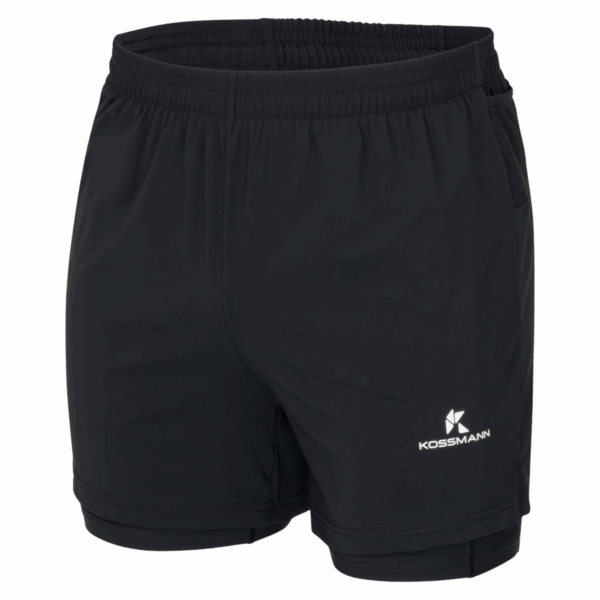 KOSSMANN 2IN1 RUN SHORT Herren Schwarz S