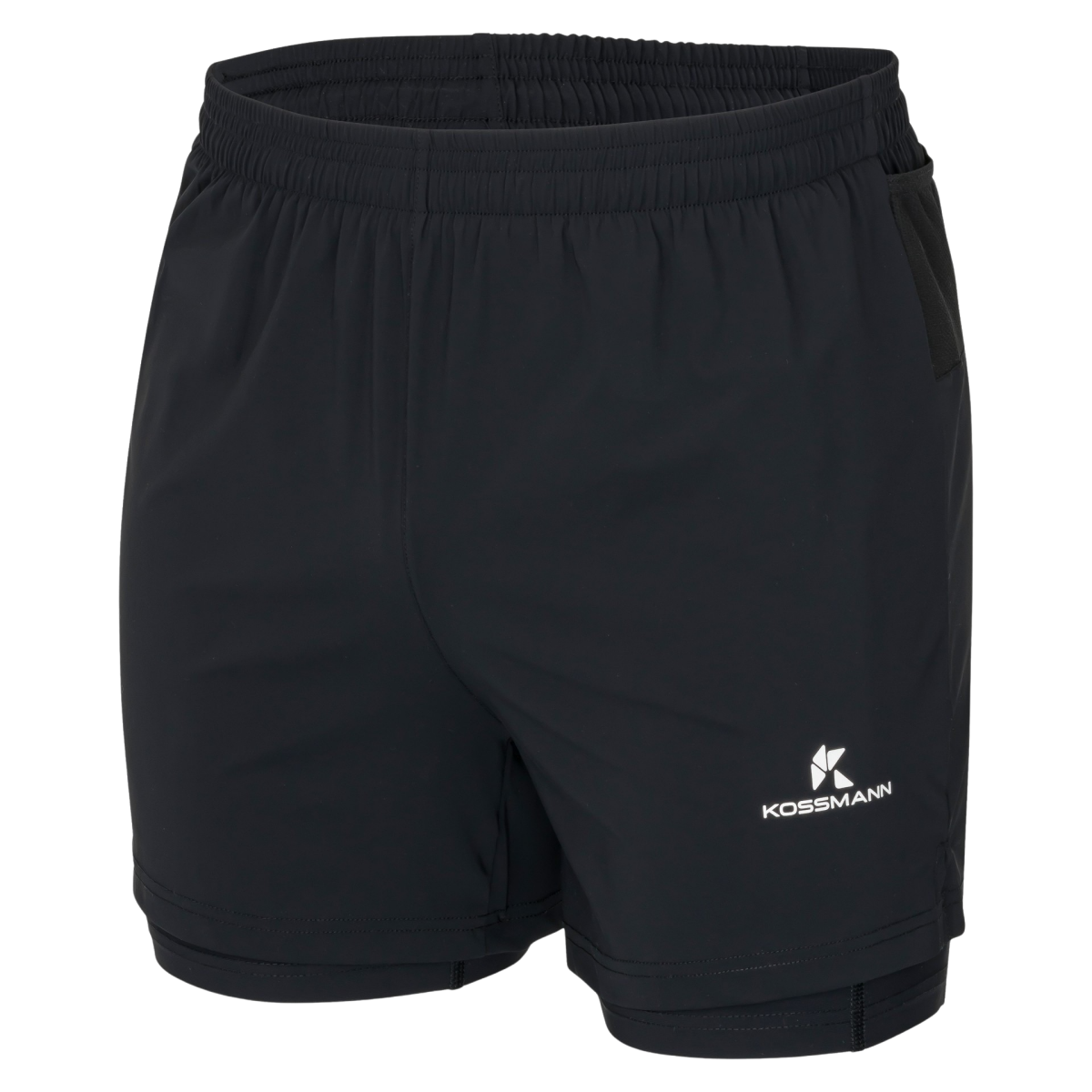 KOSSMANN 2IN1 RUN SHORT Herren Schwarz S