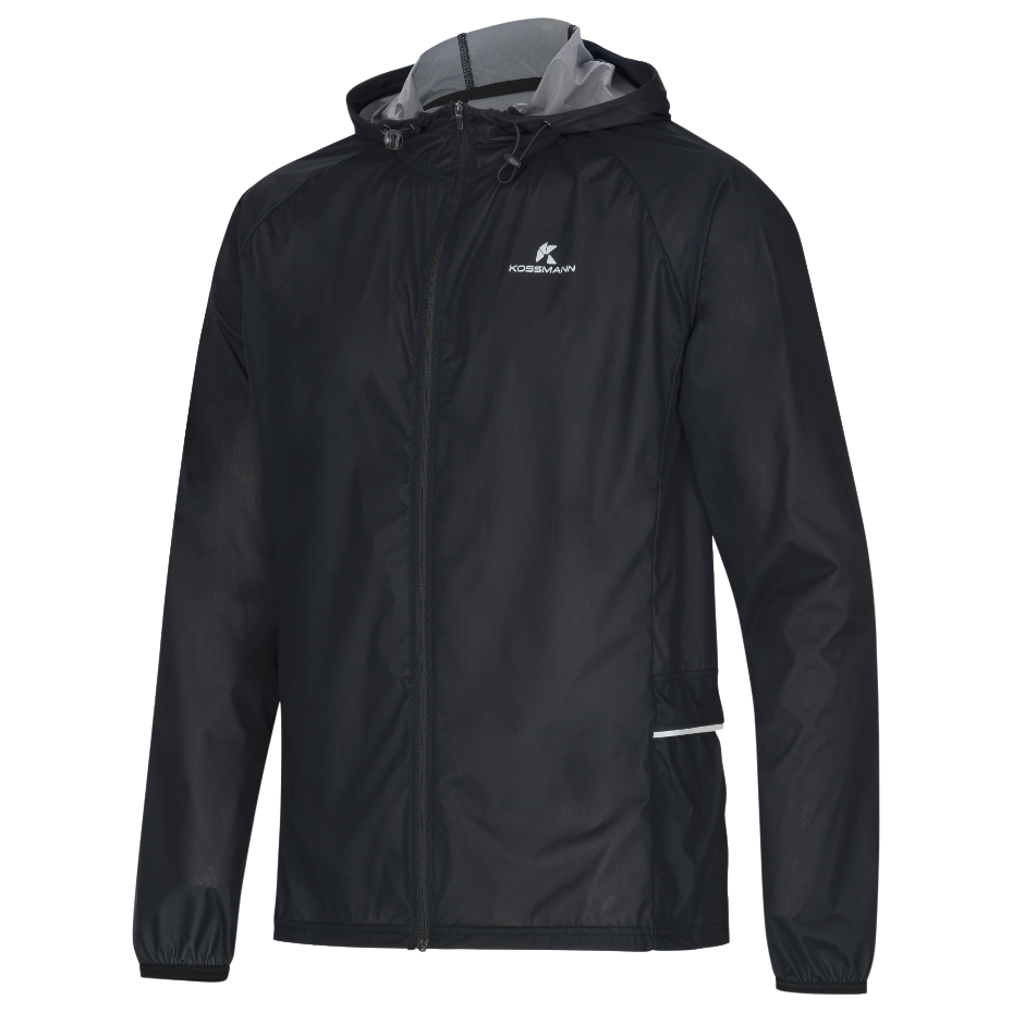 KOSSMANN BAIKAL RAIN JACKET MIT KAPUZE Herren SCHWARZ L