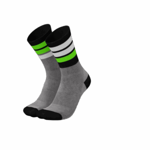 INCYLENCE MERINO STRIVE LAUFSOCKEN Unisex LIGHT GREY/ NEON GREEN Gr. 35 - 38