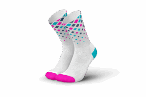 INCYLENCE RUNNING CRYSTALS LAUFSOCKEN Unisex WHITE PINK CYAN 35-38
