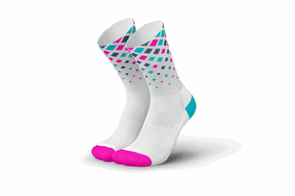 INCYLENCE RUNNING CRYSTALS LAUFSOCKEN Unisex WHITE PINK CYAN 35-38