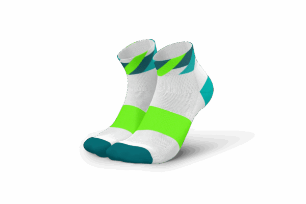 INCYLENCE RUNNING LOOPS SHORT LAUFSOCKEN Unisex White Green 39-42