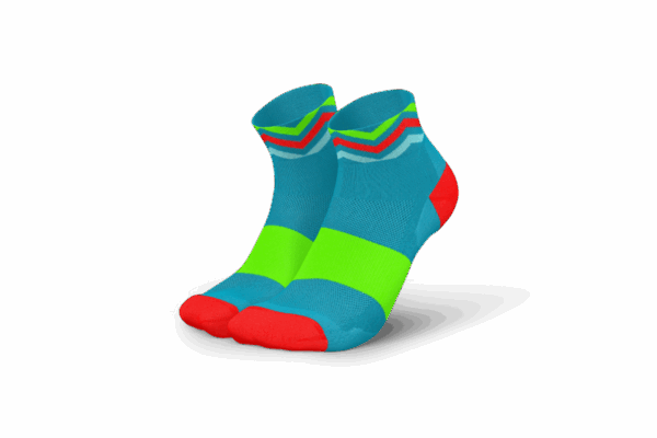 INCYLENCE ULTRALIGHT WAVES SHORT LAUFSOCKEN Unisex Cyan Green 43-46