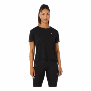 ASICS RACE CROP TOP Damen Schwarz S