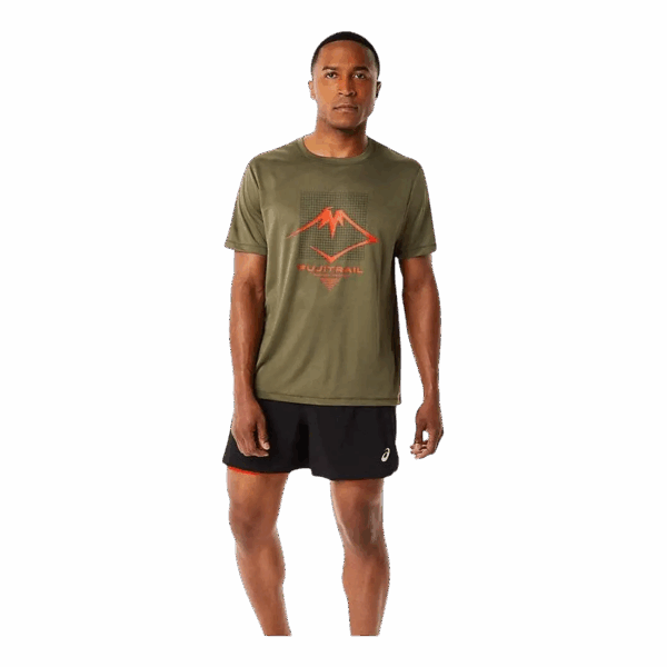 ASICS FUJITRAIL LOGO SS TOP Herren Mantle green