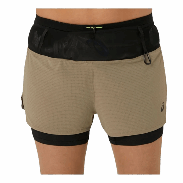 ASICS FUJITRAIL 2IN1 SHORT Damen Braun XS