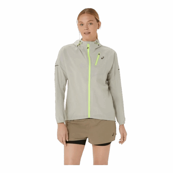 ASICS FUJITRAIL WATERPROOF JACKET Damen Weiß S