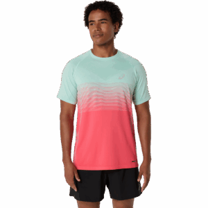 ASICS SEAMLESS SS TOP Herren CORAL REEF/OASIS GREEN Gr. L