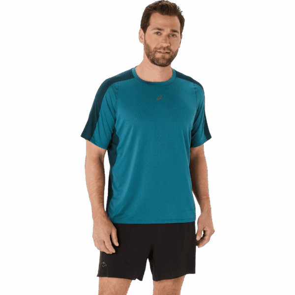 ASICS FUJITRAIL ELITE SS TOP Herren ATLANTIS BLUE/SAXON GREEN M