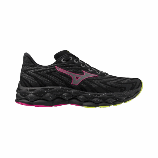 MIZUNO WAVE SKY 8 Herren Black/Silver/Pink Tetra