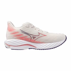 MIZUNO WAVE RIDER 28 Laufschuhe Damen Snow White/Camellia Rose/Vintage Indigo B (normal) 37
