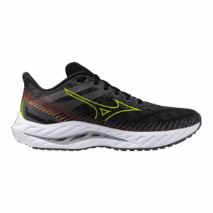 MIZUNO WAVE SIRIUS Laufschuhe Herren Black/Evening Primrose/High Risk Red 44