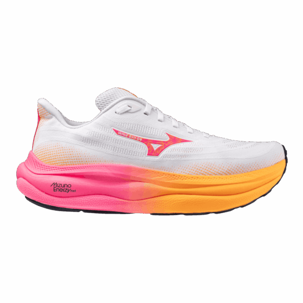 Mizuno WAVE SKY 9 Laufschuhe Unisex White/Tang Orange/Pink Tetra 38