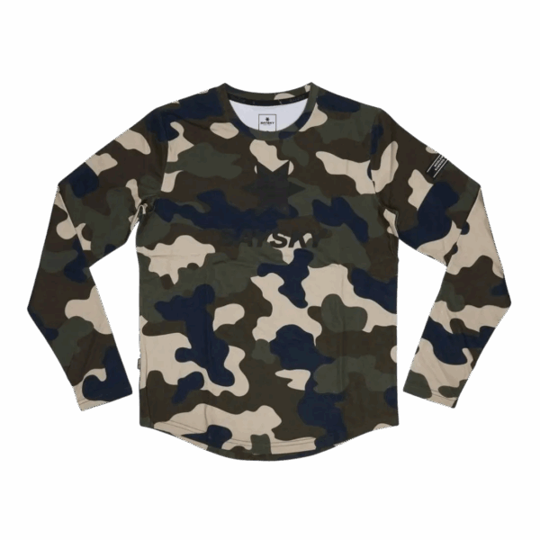 SAYSKY CAMO BLAZE LONGSLEEVE Herren Oliv S