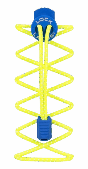 NATHAN REFLECTIVE LOCK LACES Schnürsenkel unisex SAFETY YELLOW/ELECTRIC BLUE