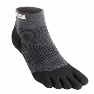 INJINJI RUN MINI CREW ZEHENSOCKEN Unisex schwarz-grau L