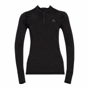 ODLO NATURAL MERINO WARM ZIP Damen Schwarz XS