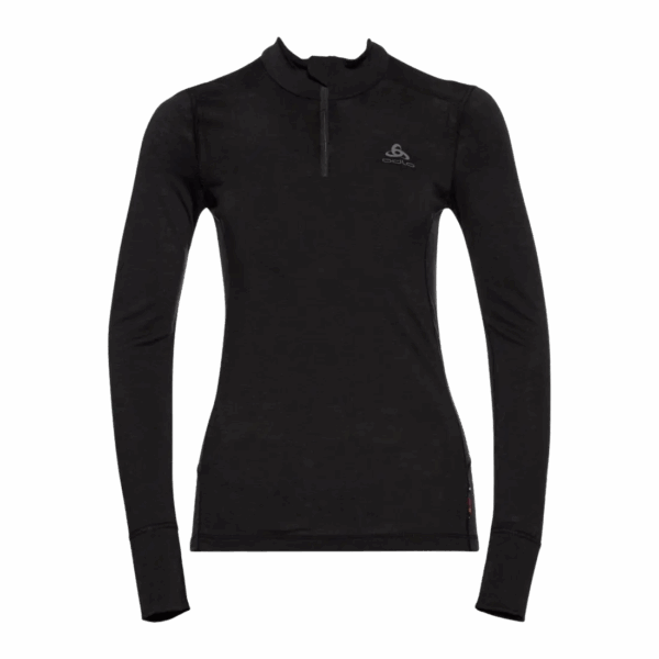 ODLO NATURAL MERINO WARM ZIP Damen Schwarz XS