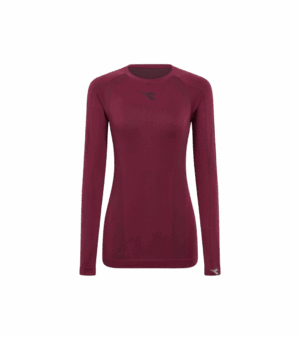 DIADORA L. LS T-SHIRT STRATOZERO Damen MAROON BANNER L/XL