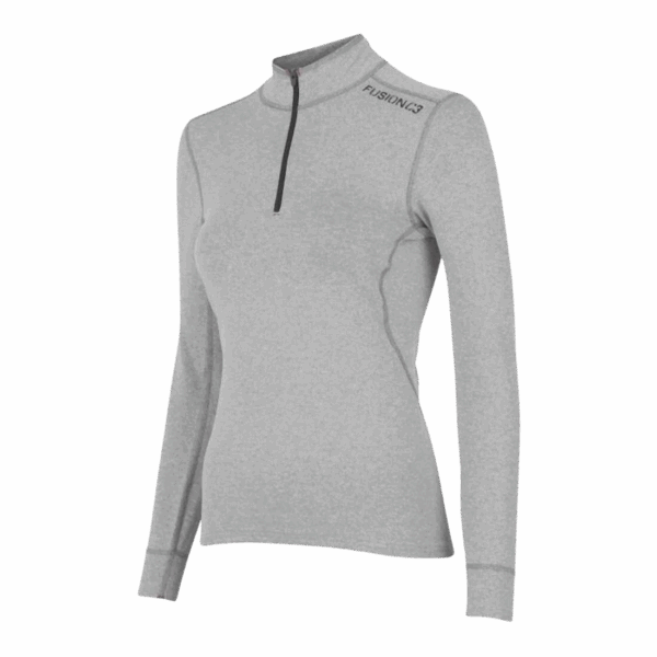 FUSION C3 ZIP NECK Damen Grau XL